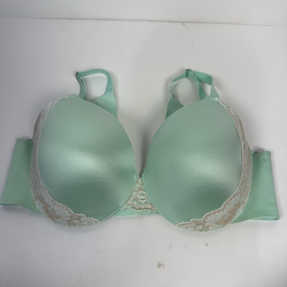 Soma vanishing back FC lace trim bra Teal Mint Green 40C